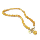 Antique Amber Chips Beaded Necklace